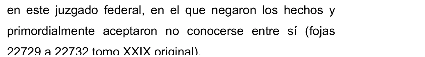 Fragmento: aceptaron no conocerse entre sí