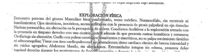 Exploración física del Protocolo de Estambul