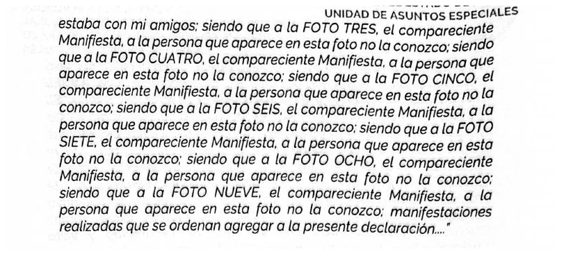 Las ocho negativas de reconocimiento fotográfico